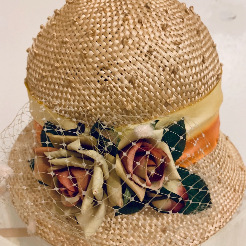 Elegant Tan Floral Women's Hat